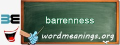 WordMeaning blackboard for barrenness